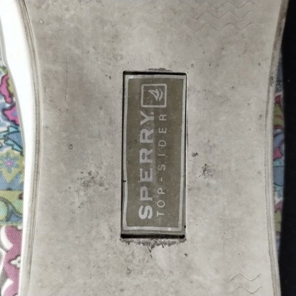 Sperry Top Sider Bahama Womens 10 Boat Shoe Blue/Purple Floral Canvas Loafers - Picture 9 of 9